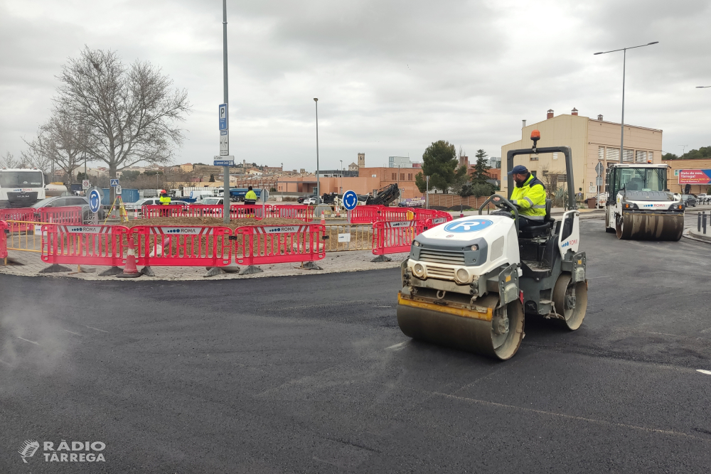 Avancen a bon ritme les obres d’ampliació i millora de la rotonda sud de la C-14 a Tàrrega