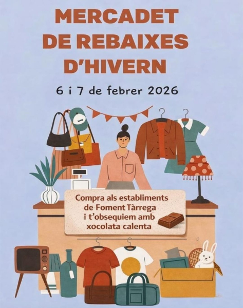 Tàrrega celebra el tradicional Mercadet de Rebaixes d’Hivern als carrers comercials