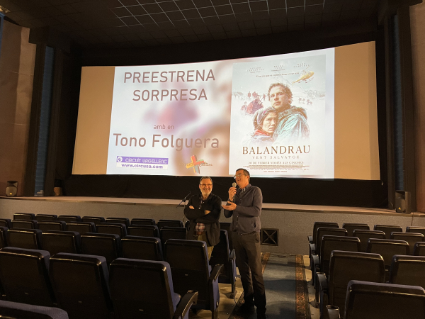Els Cinemes Majèstic de Tàrrega acullen la preestrena sorpresa de Balandrau, vent salvatge amb Tono Folguera