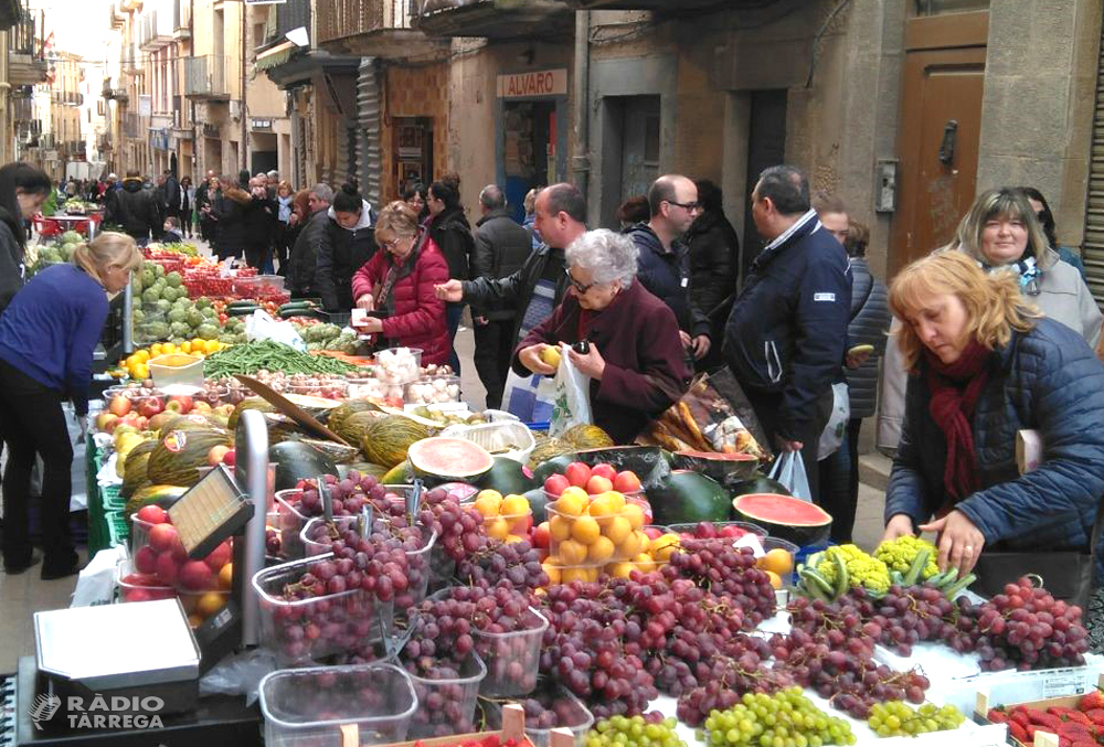 L’Ajuntament de Tàrrega treu a concurs 11 noves places del mercat setmanal dels dilluns