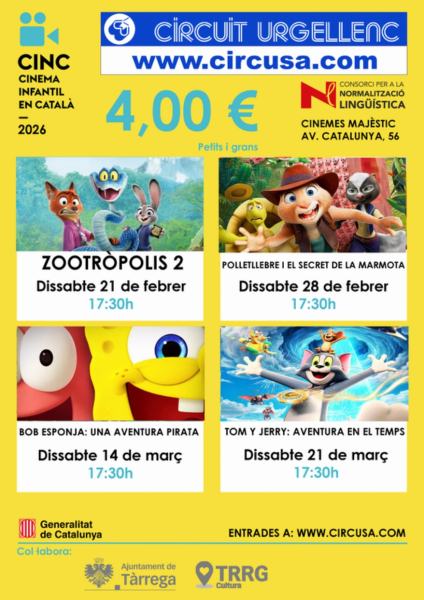 Arrenca la temporada 2026 del Cinema Infantil en Català (CINC) per a petits i grans