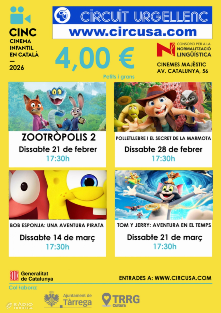 Arrenca la temporada 2026 del Cinema Infantil en Català (CINC) per a petits i grans