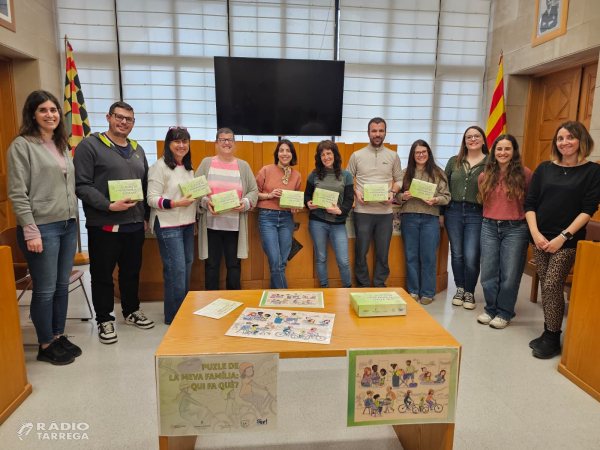 L’Àrea d’Igualtat del Consell Comarcal de l'Urgell porta un puzle educatiu als centres d’infantil per promoure la corresponsabilitat familiar amb motiu del 8M