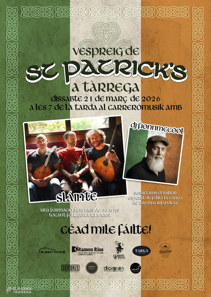 La festa irlandesa Saint Patrick arriba per segon any consecutiu a Tàrrega