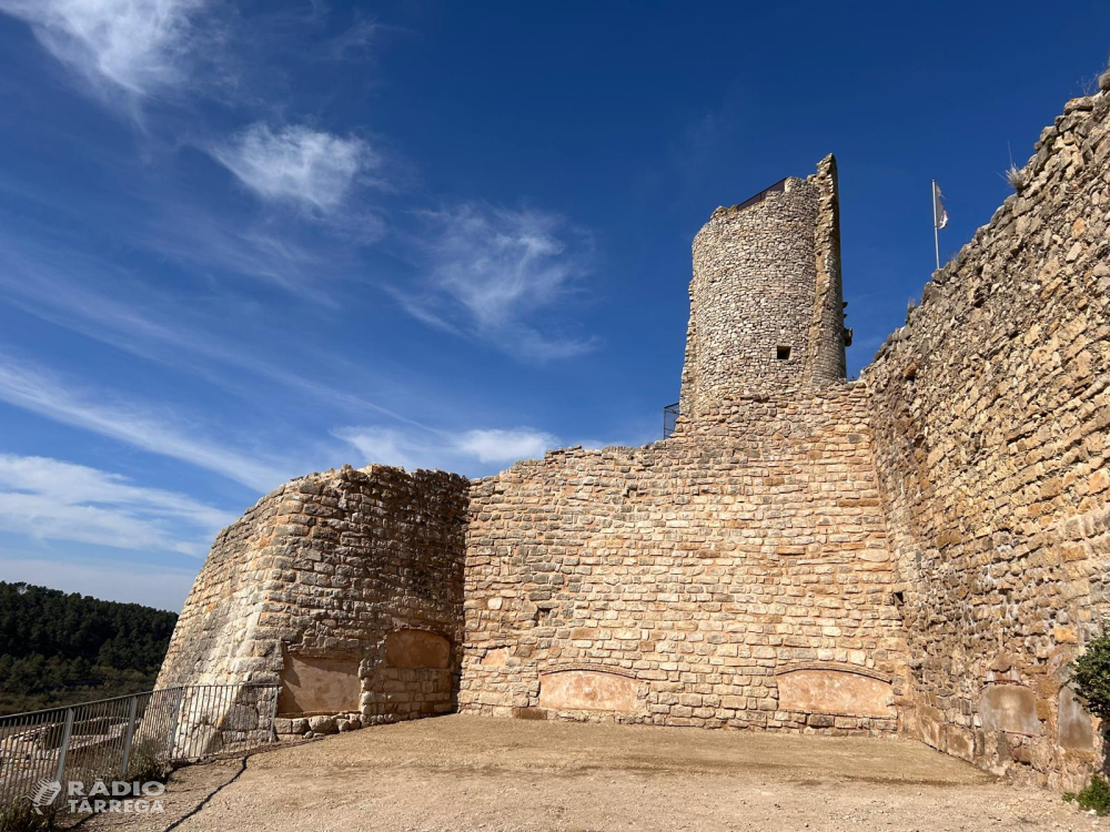 Finalitzen les obres de consolidació de la muralla del castell de Guimerà