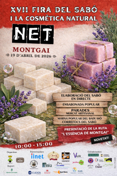 Montgai celebra la 17a edició de 'Net. Fira del Sabó i Cosmètica Natural'