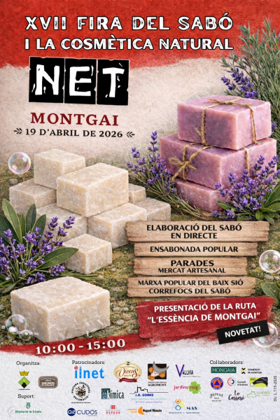 Montgai celebra la 17a edició de 'Net. Fira del Sabó i Cosmètica Natural'