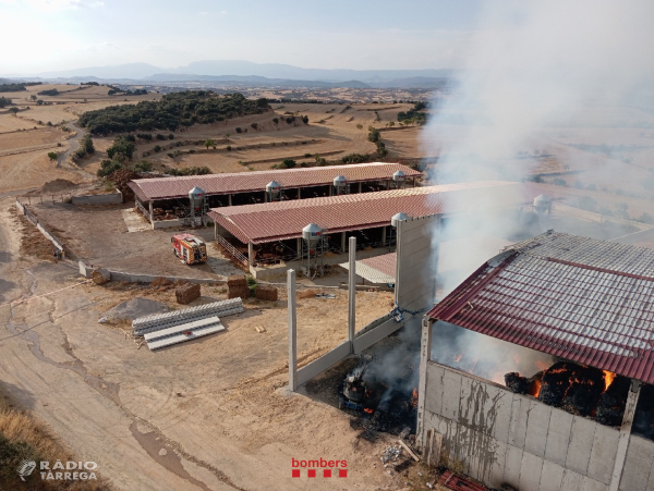 ACTUALITZACIÓ - L'incendi de Torrefeta i Florejacs ha afectats uns 2.000 m³ de palla