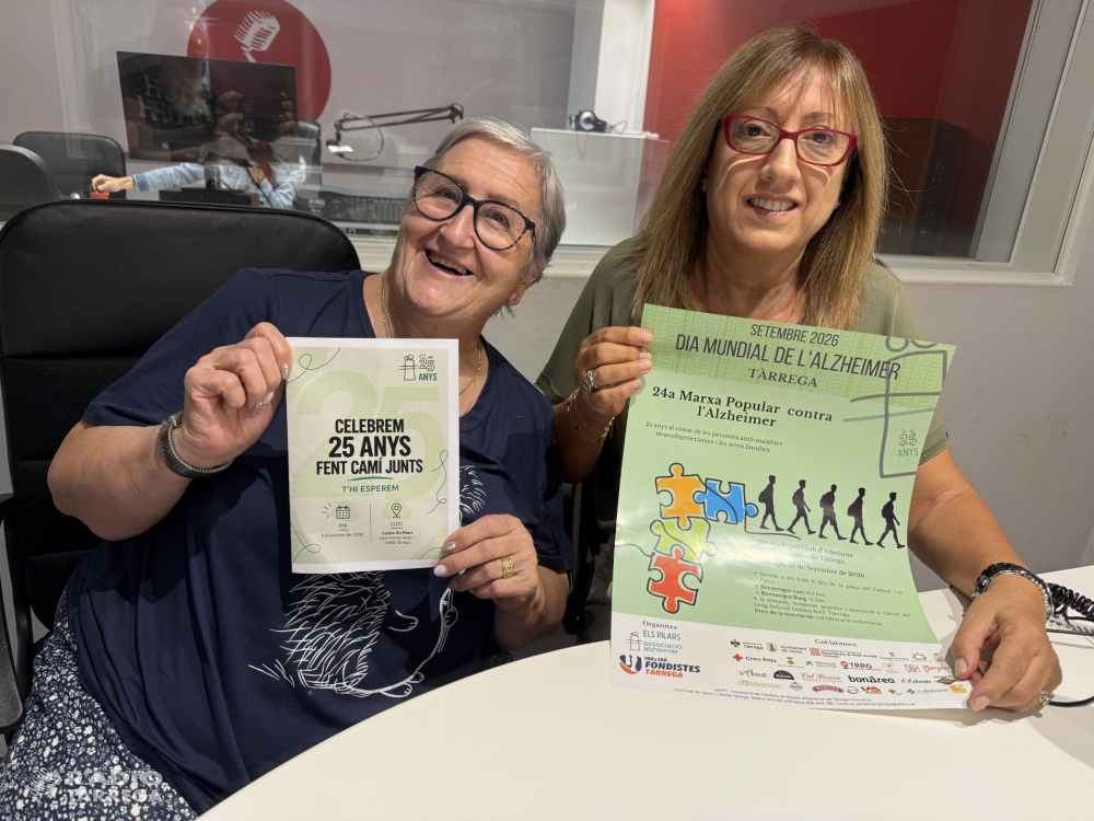 L'Associació Alzheimer de Tàrrega i Comarca prepara una setmana d’activitats en el marc del Dia Mundial de l’Alzheimer