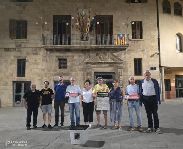 Entitats i formacions polítiques de Tàrrega commemoraran el novè aniversari de l'1 d'octubre