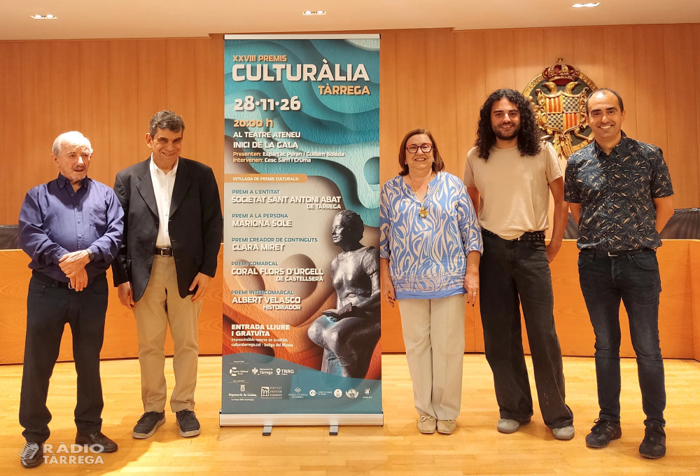 Tàrrega celebrarà la 28a edició dels Premis Culturàlia el dissabte 28 de novembre amb una gala de reconeixements al Teatre Ateneu