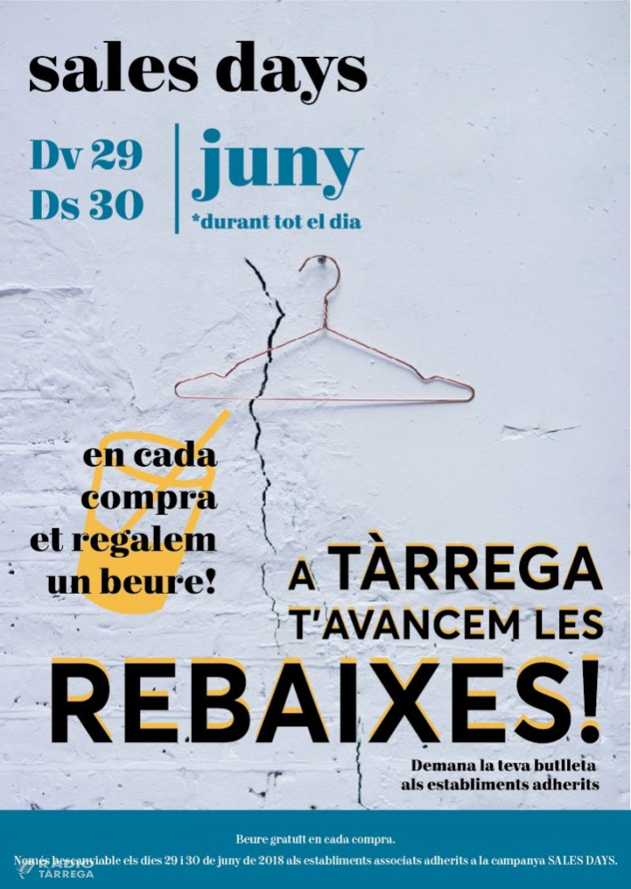 Foment Tàrrega engega les rebaixes amb la campanya "sales days"