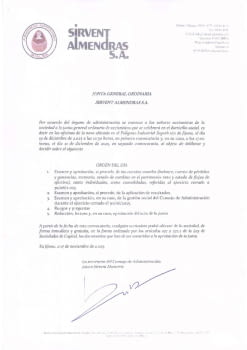 Convocatoria de la Junta General Ordinaria 2025