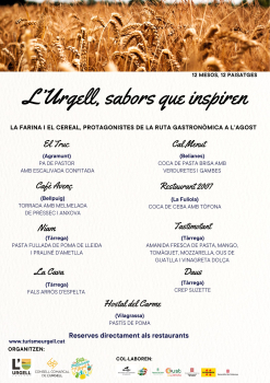 Els cereals i la farina protagonistes a l'agost, a l'Urgell