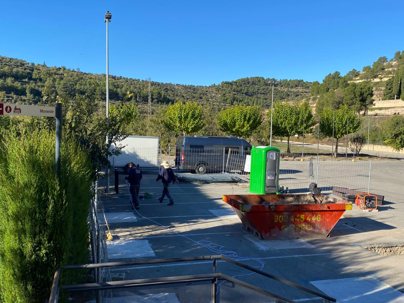 Inici de les obres de les estacions d'aparcament i recàrrega de bicicletes elèctriques a La Ruta del Cister