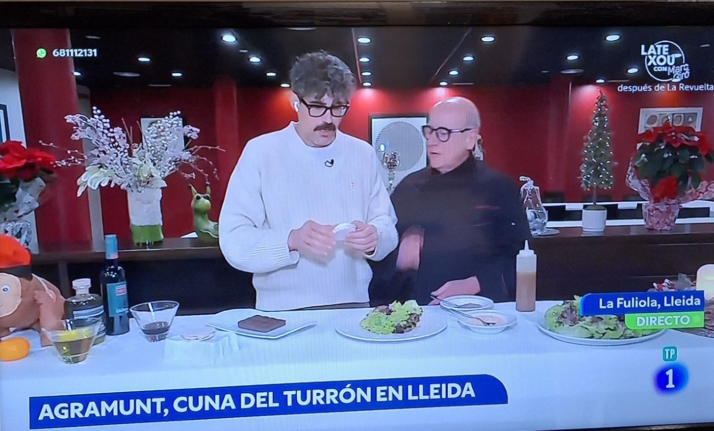 La Ruta Gastronòmica de l'Urgell  i les receptes de desembre al programa Aquí La Tierra de TV1