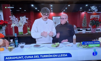 La Ruta Gastronòmica de l'Urgell  i les receptes de desembre al programa Aquí La Tierra de TV1
