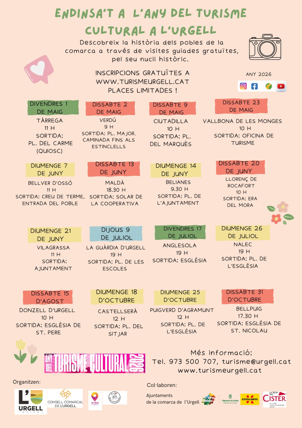 Comença el cicle de Visites guiades als pobles de l'Urgell