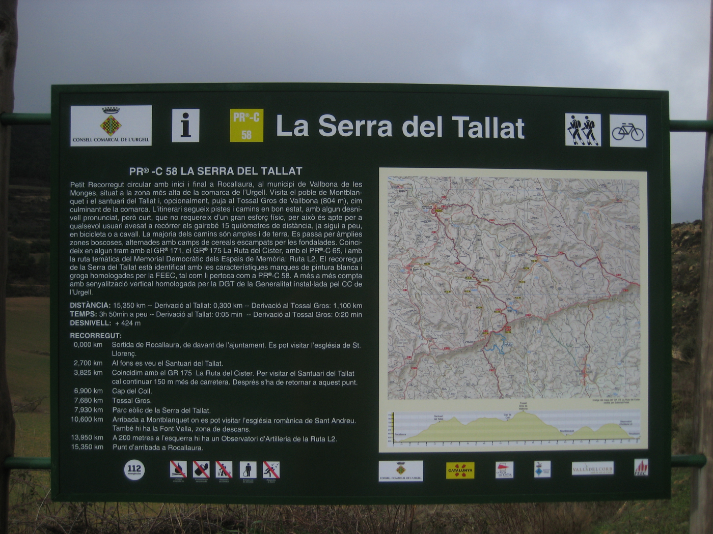 Renovació de senyals informatius als senders de l'Urgell