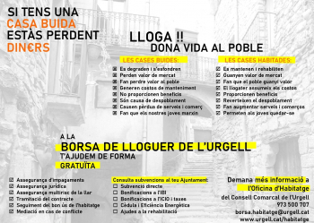 Campanya publicitària per donar a conèixer la Borsa de Lloguer de l'Urgell
