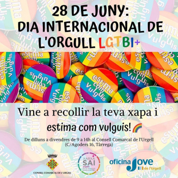 28 de juny: Dia Internacional de l'Orgull LGTBI+ El SAI (Servei d'Atenció Integral LGTBI+ de l'Urgell)