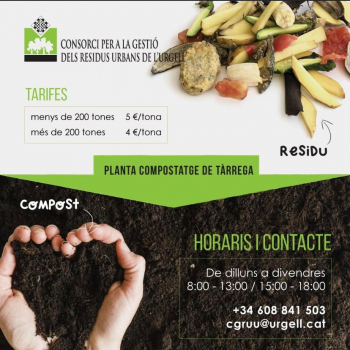 Si necessites compost per a les tasques de jardineria o adobs per a la nova campanya, AIXÒ T'INTERESSA!