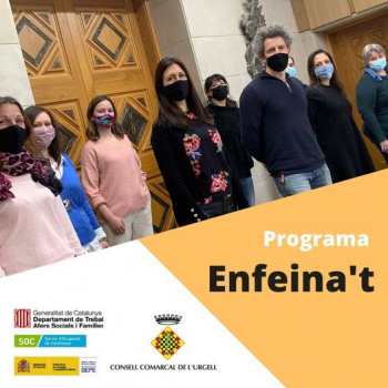 El programa ENFEINA’T ocupa a 10 persones durant  el 2020