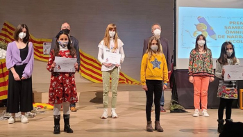 Acte de lliurament del 15è premi Sambori de narrativa escolar d’Omnium Cultural Segarra-Urgell