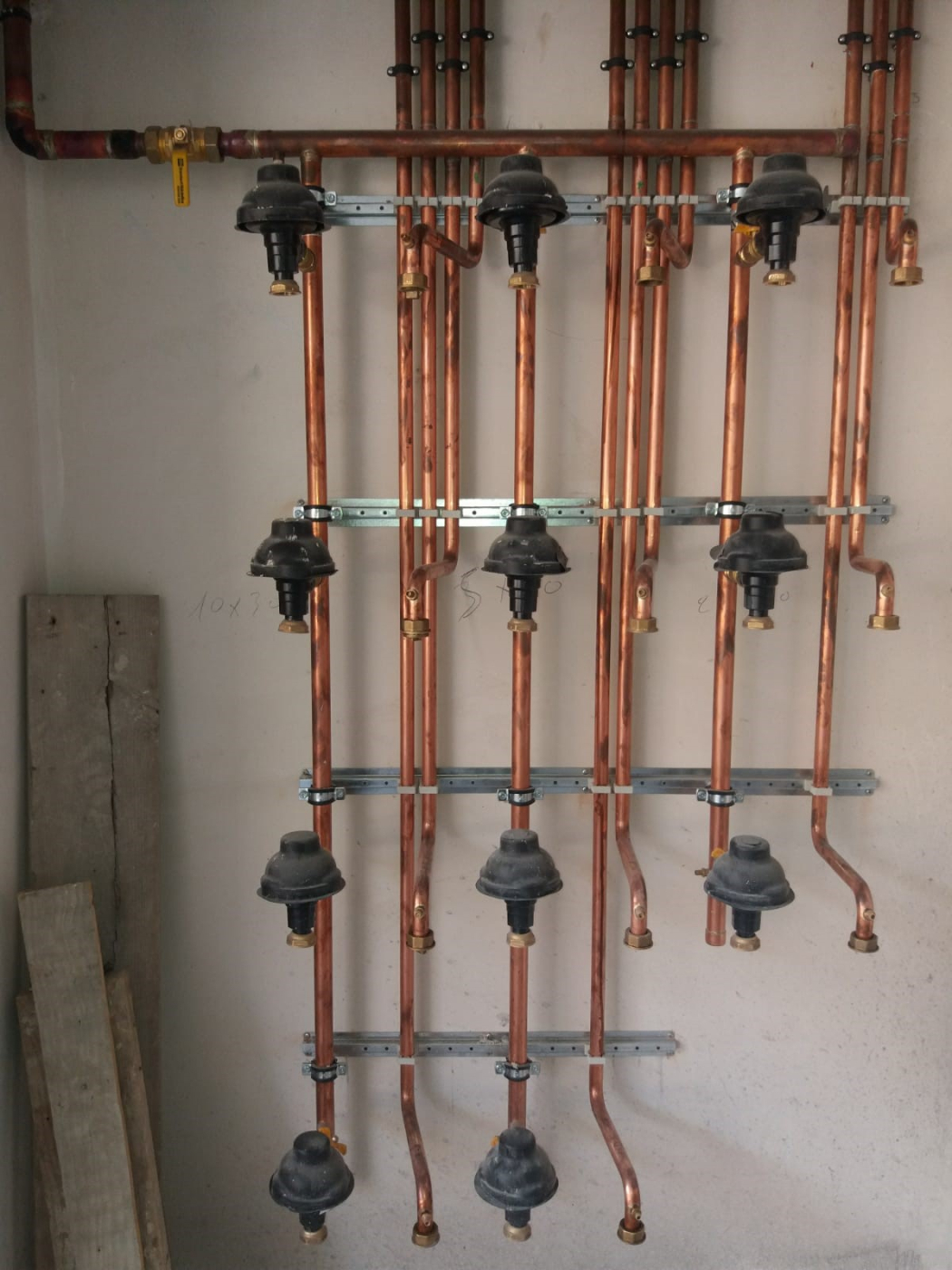 Instalación de canalización de gas