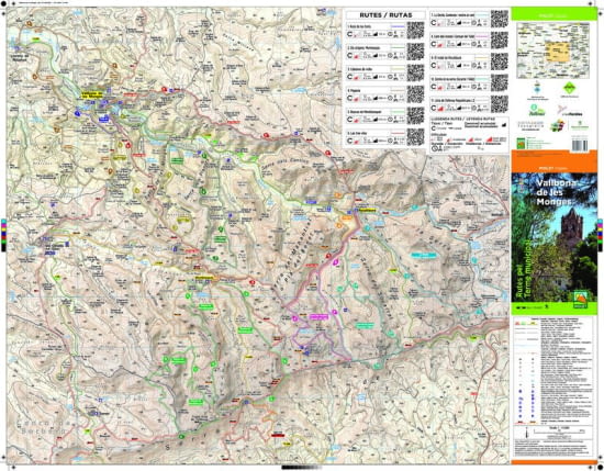 Mapa de rutes a peu i en BTT (CA / ES / FR / EN)
