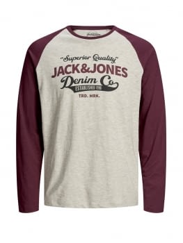 JACK & JONES camiseta manga larga JJERAGLAN LOGO - 1