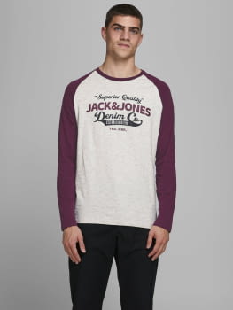 JACK & JONES camiseta manga larga JJERAGLAN LOGO - 2