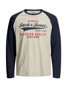 JACK & JONES camiseta manga larga JJERAGLAN LOGO - 1
