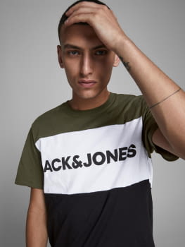 JACK & JONES camiseta manga corta JJELOGO BLOCKING - 5