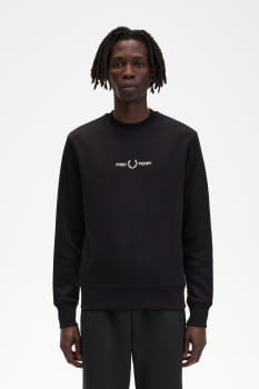 FRED PERRY sudadera sin capucha EMBROIDERED