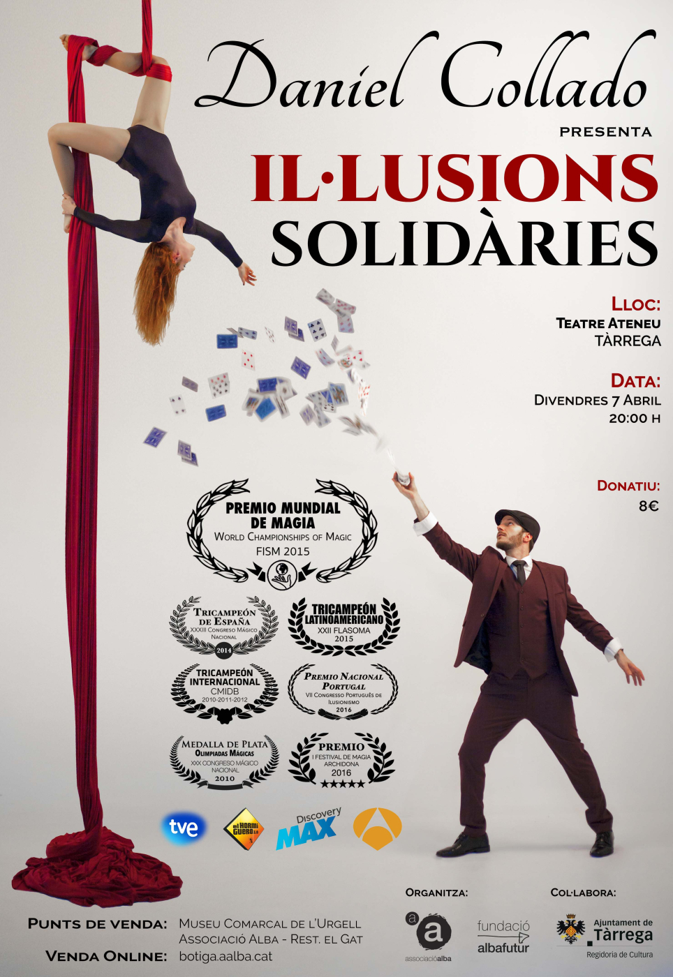 El mag Daniel Collado, premi mundial 2015, presenta "Il·lusions Solidàries" en benefici de l'Associació Alba