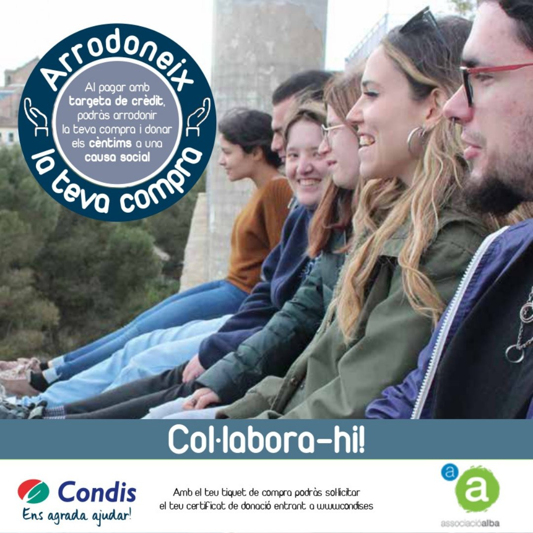 Arrodoniment Solidari de Condis a favor dels projectes de prevenció en salut mental de l’Associació Alba