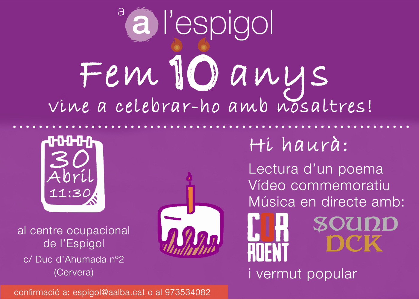 A l'Espígol fem 10 anys... celebrem-ho plegats!!!