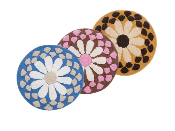 Alfombra de baño redonda flor 60 - 1