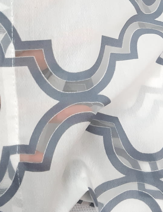 Visillos confeccionado Aurora azul - 2