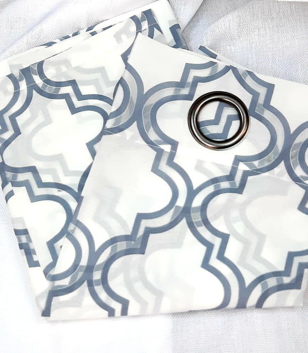 Visillos confeccionado Aurora azul - 3