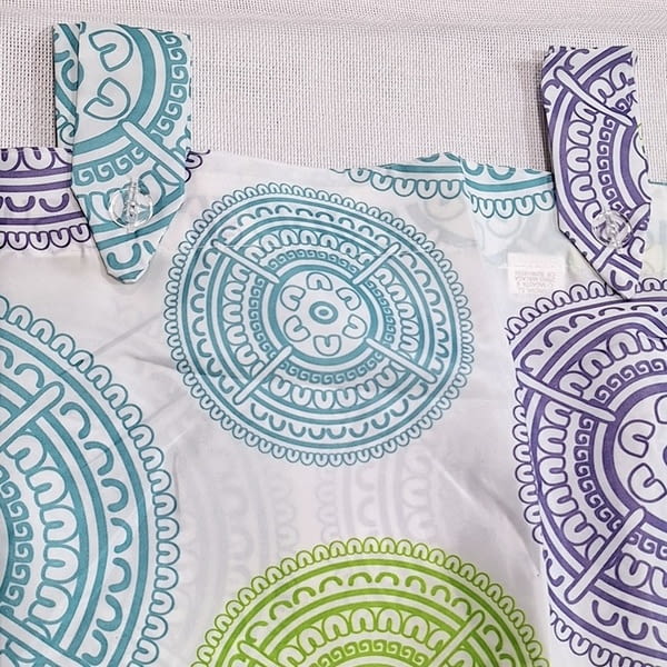 Cortina de baño mandalas turquesa - 4