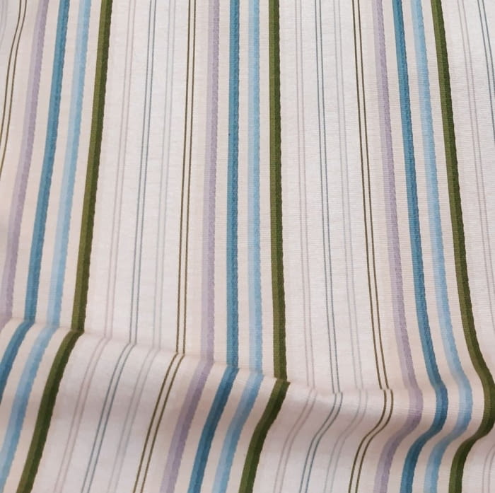 Tela loneta Rayitas verde turquesa Tricia 280 - 2