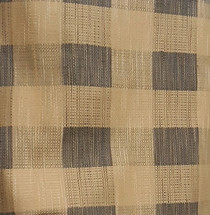 Tela Tapicería Sati cuadros beige y azul 140 - 1