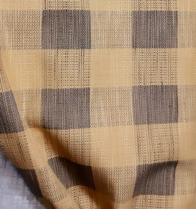 Tela Tapicería Sati cuadros beige y azul 140 - 5