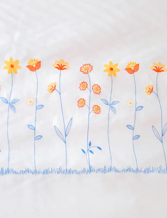 Retal Tela Visillo bordado - 2