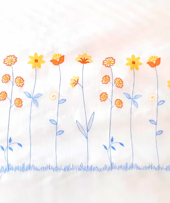 Retal Tela Visillo bordado - 3