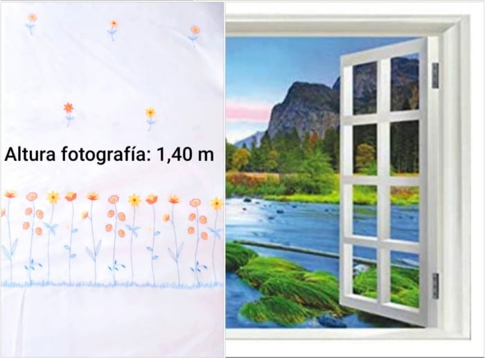 Retal Tela Visillo bordado - 5