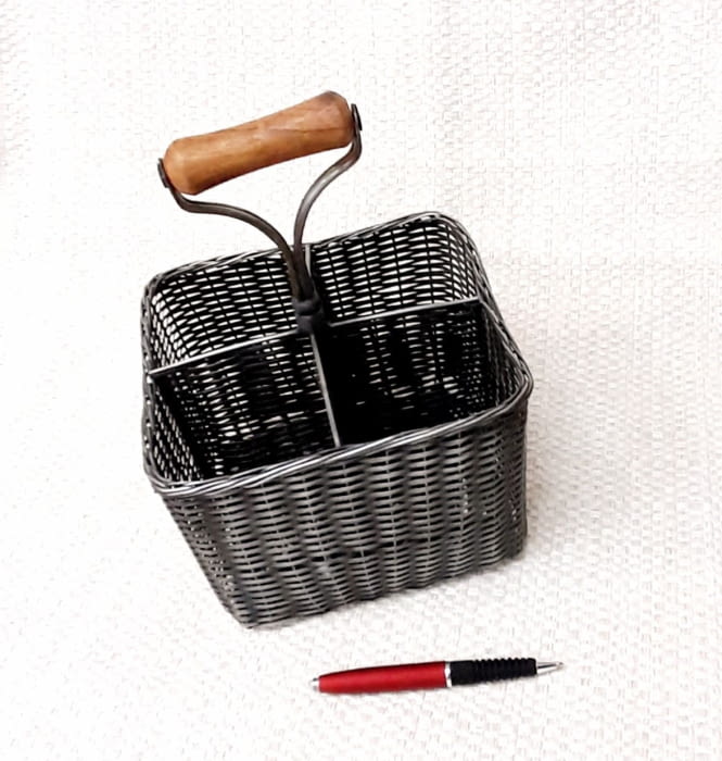 Cesta metal tejido - 3