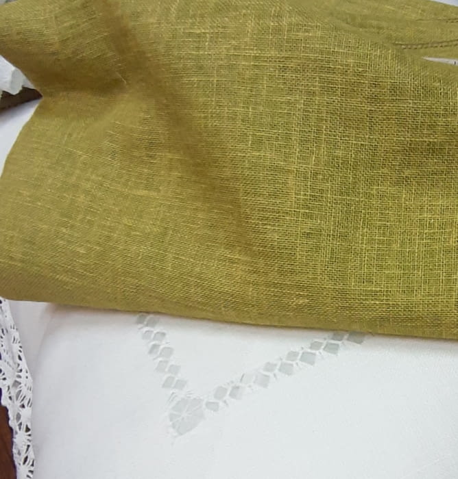 Tela Visillo lino verde - 3